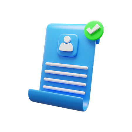 Approved Cv  3D Icon