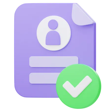 Approved Cv  3D Icon