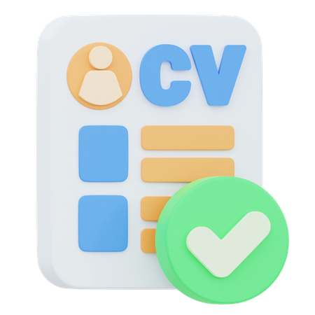 Approved Cv  3D Icon