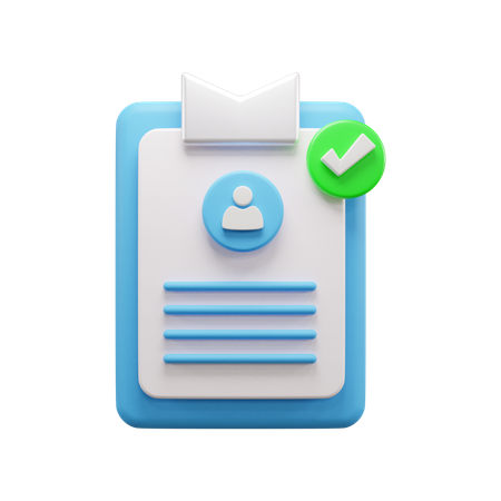 Approved Cv  3D Icon