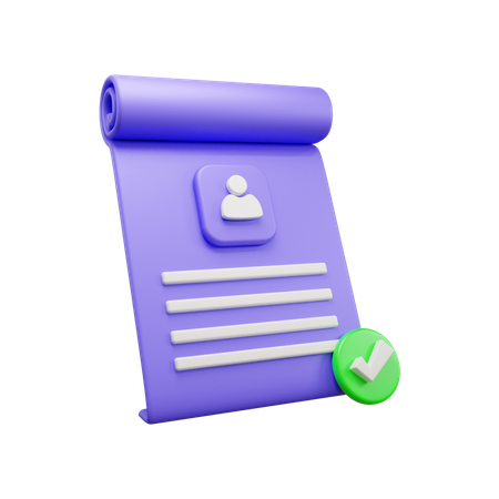 Approved Cv  3D Icon