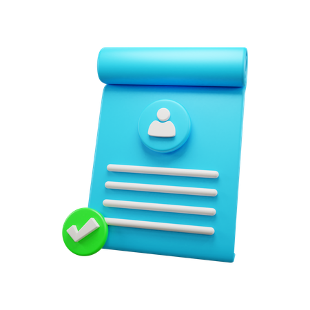 Approved Cv  3D Icon