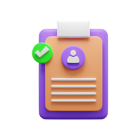 Approved Cv  3D Icon