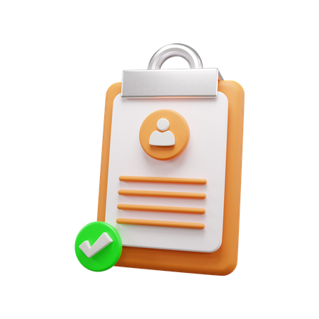 Approved Cv  3D Icon