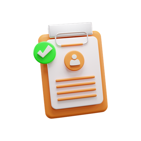 Approved Cv  3D Icon