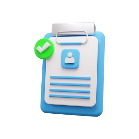 Approved Cv  3D Icon