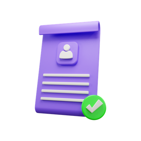 Approved Cv  3D Icon