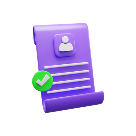 Approved Cv  3D Icon