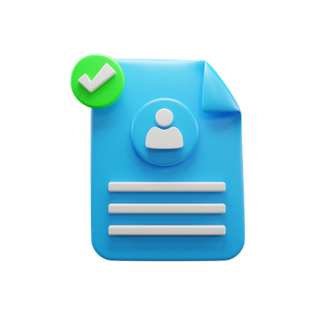 Approved Cv  3D Icon