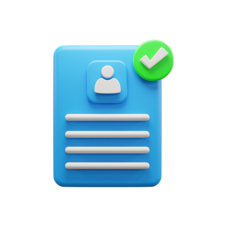 Approved Cv  3D Icon