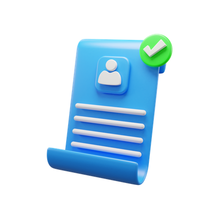 Approved Cv  3D Icon
