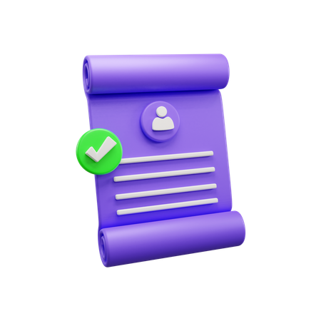 Approved Cv  3D Icon