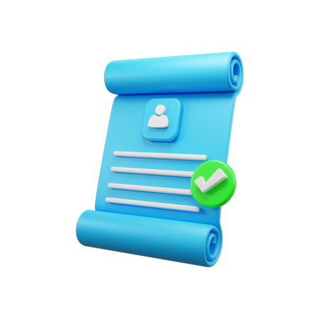 Approved Cv  3D Icon