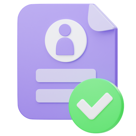 Approved Cv  3D Icon