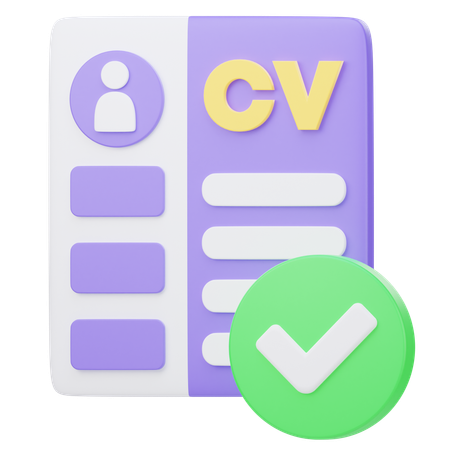 Approved Cv  3D Icon