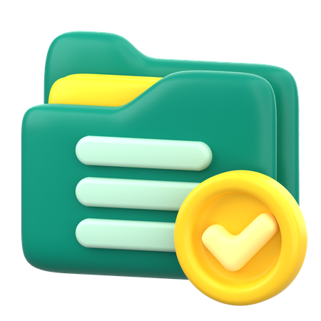 Approved Data  3D Icon