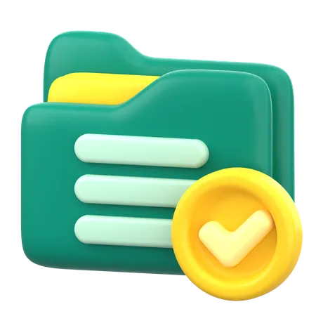 Approved Data  3D Icon