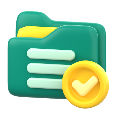 Approved Data  3D Icon