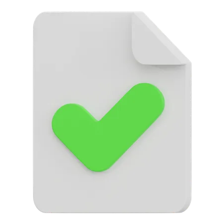 Approved Document 3 D Illustration 3D Icon