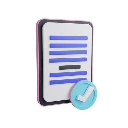 Approved document  3D Icon