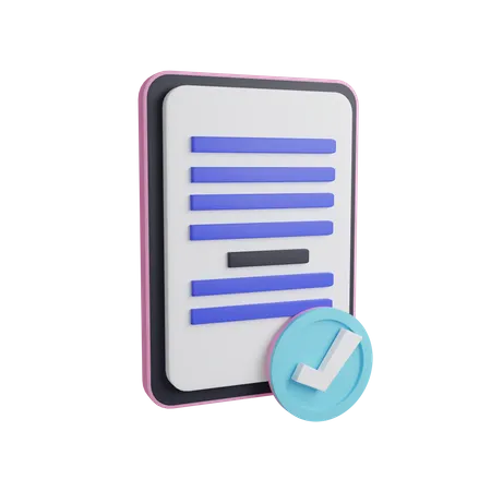 Approved document  3D Icon