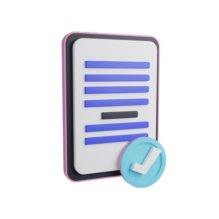 Approved document 3D Icon
