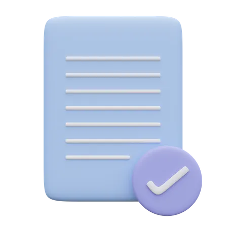 Checklist Document 3D Icon