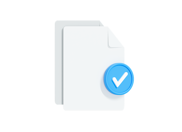 Approved Documents  3D Icon