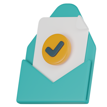 Approved Email  3D Icon