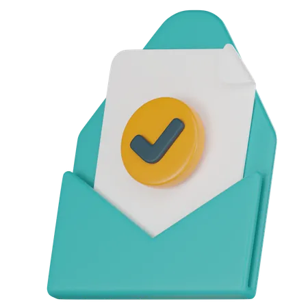 Approved Mail Concept Perfect For Conveying Trust Reliability And The Assurance Of Certified Delivery 3 D Render Illustration 3D Icon