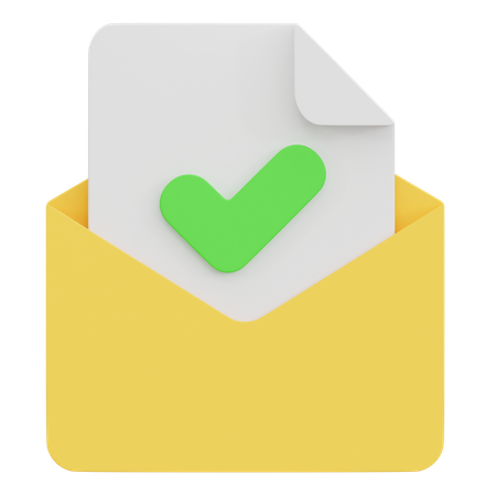 Approved Email  3D Icon