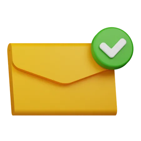 Approved Email  3D Icon