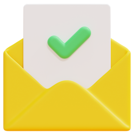 Approved Email  3D Icon