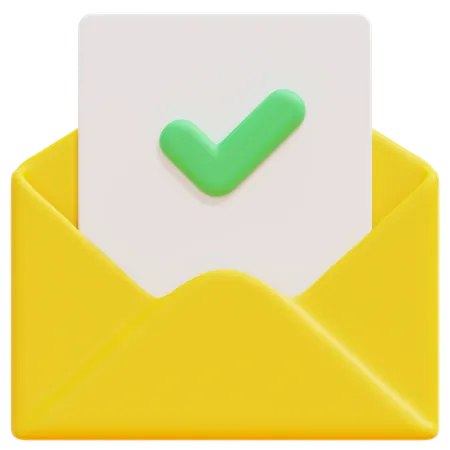 Approved Email  3D Icon