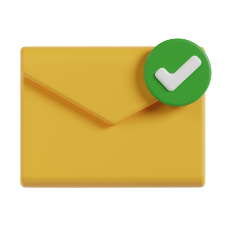 Approved Email  3D Icon