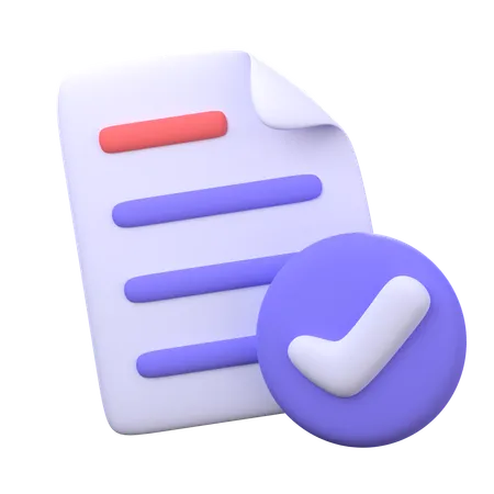 Approved File  3D Icon