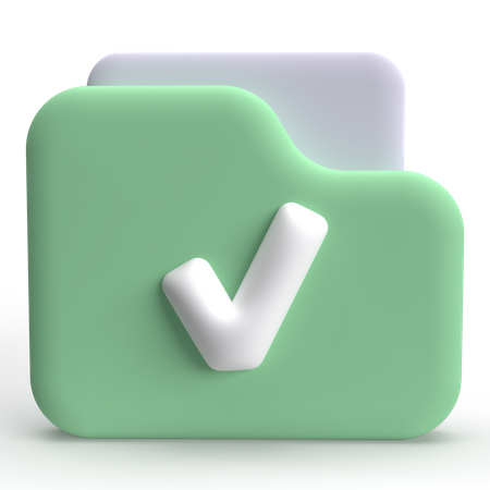 Approved File  3D Icon