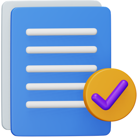 Approved File  3D Icon