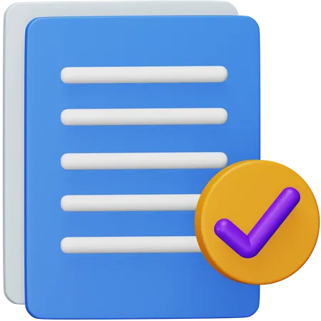 Approved File  3D Icon