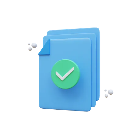 Approved File  3D Icon