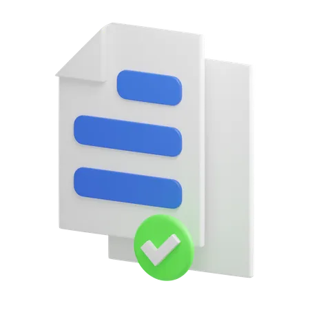 Approved File  3D Icon