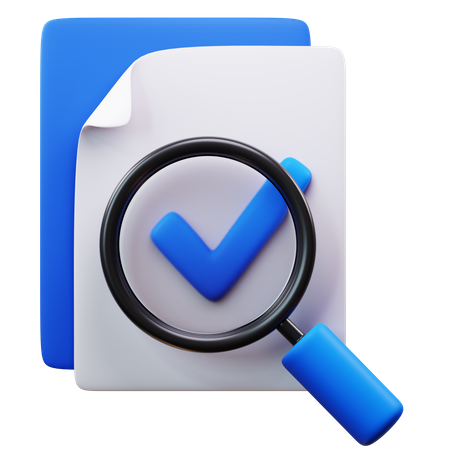 Approved File Search 3D Icon
