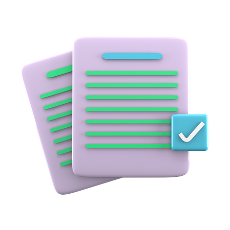Approved Files  3D Icon