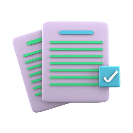 Approved Files  3D Icon