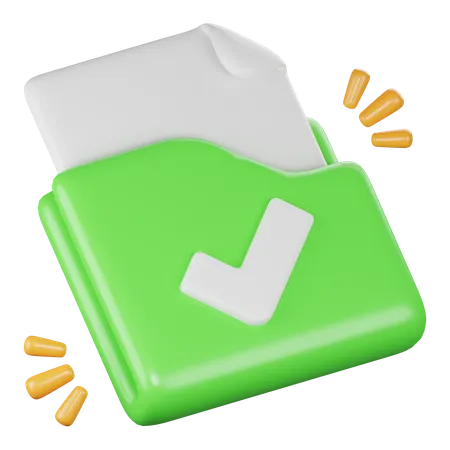 Approved Folder  3D Icon