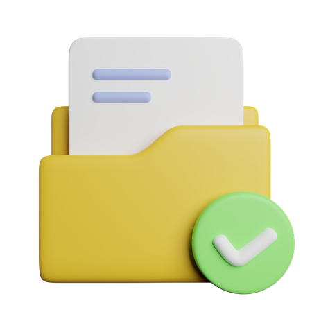 Approved Folder  3D Icon