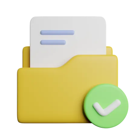 Approved Folder  3D Icon