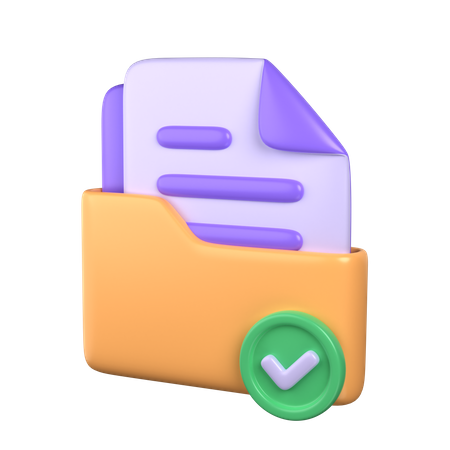 Approved Folder  3D Icon