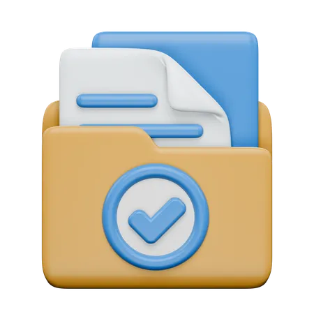 Approved Folder  3D Icon