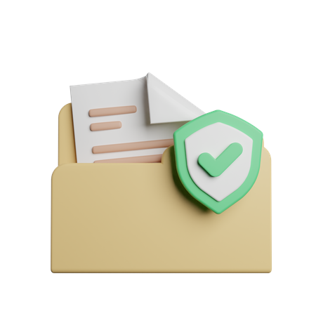 Approved Folder  3D Illustration